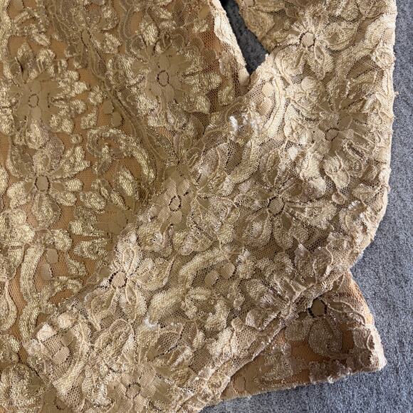 Vintage Lace Chorusline Long Sleeve Womens Top - Picture 2 of 5